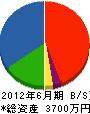 矢作建設 貸借対照表 2012年6月期