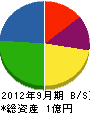 永江建設工業 貸借対照表 2012年9月期