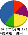 丸善電気商会 貸借対照表 2012年2月期