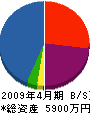 東亜工務店 貸借対照表 2009年4月期