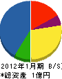山﨑土建 貸借対照表 2012年1月期