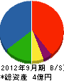 掛川土建 貸借対照表 2012年9月期