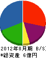 ヤマヨセンター 貸借対照表 2012年8月期