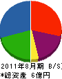 ヤマヨセンター 貸借対照表 2011年8月期