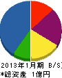 ウチヤマ 貸借対照表 2013年1月期