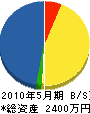 隅田建設 貸借対照表 2010年5月期
