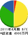 大島建設 貸借対照表 2011年4月期