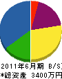 新田配管工業 貸借対照表 2011年6月期