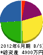 函館ガラスサービス 貸借対照表 2012年6月期