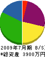 上野建設 貸借対照表 2009年7月期