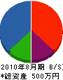 須崎工電社 貸借対照表 2010年8月期