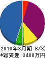 蛭田電設 貸借対照表 2013年3月期