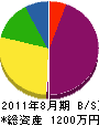 三井電気 貸借対照表 2011年8月期