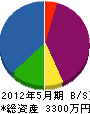 千司 貸借対照表 2012年5月期
