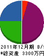 ヤマカ夏堀塗装 貸借対照表 2011年12月期