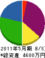 川島解体工業 貸借対照表 2011年5月期