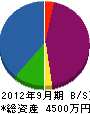 きじもと 貸借対照表 2012年9月期