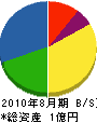 竹島建設 貸借対照表 2010年8月期