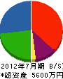 斉藤土木工業 貸借対照表 2012年7月期