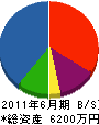 渡邊建設 貸借対照表 2011年6月期