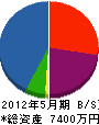 寺田興業 貸借対照表 2012年5月期