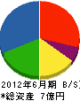 長谷川工務店 貸借対照表 2012年6月期