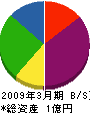 和田材木店 貸借対照表 2009年3月期