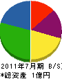 瀬戸内開発 貸借対照表 2011年7月期