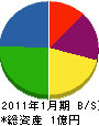 小坂設備 貸借対照表 2011年1月期