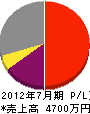 太田工業 損益計算書 2012年7月期