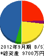 東光土建 貸借対照表 2012年9月期