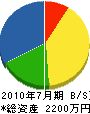 手塚工業 貸借対照表 2010年7月期
