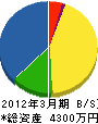 遠藤設備 貸借対照表 2012年3月期