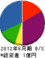 錦秀建設 貸借対照表 2012年6月期