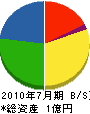 安田電気工業 貸借対照表 2010年7月期