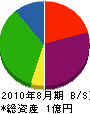 前川組 貸借対照表 2010年8月期