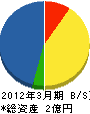 大江建設工業 貸借対照表 2012年3月期