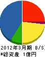 富士文化電機 貸借対照表 2012年3月期