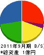 藤本電機 貸借対照表 2011年9月期