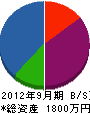 大橋電気設備 貸借対照表 2012年9月期