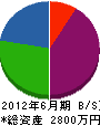 藤澤建設 貸借対照表 2012年6月期