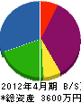 南光設備 貸借対照表 2012年4月期