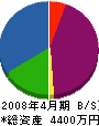清雲工業 貸借対照表 2008年4月期