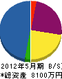 千葉アンテナ工事 貸借対照表 2012年5月期