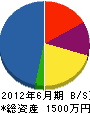 西川設備 貸借対照表 2012年6月期