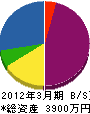 長太建設 貸借対照表 2012年3月期