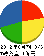 吉川工務店 貸借対照表 2012年6月期