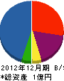 三浦建設 貸借対照表 2012年12月期