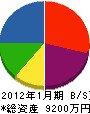 藤田土木建設 貸借対照表 2012年1月期