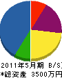 上田設備 貸借対照表 2011年5月期